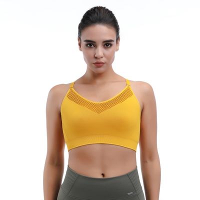 Sustanon de deporte de yoga sin costura Racerback y correas ajustables para la comodidad