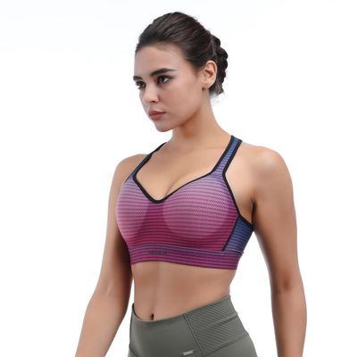 Sustante de yoga deportivo sin costura Racerback &amp; Cerradura en la parte posterior para el flujo de aire