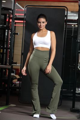 Pantalones de yoga de lujo con costillas Elegancia atlética, perfecta para gimnasio, oficina y salidas casuales
